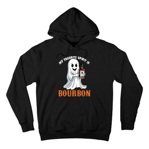 My Favorite Spirit Is Bourbon Funny Halloween Ghost Hoodie