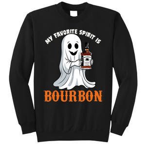 My Favorite Spirit Is Bourbon Funny Halloween Ghost Sweatshirt