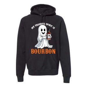 My Favorite Spirit Is Bourbon Funny Halloween Ghost Premium Hoodie