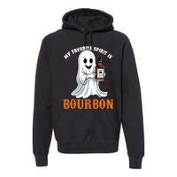 My Favorite Spirit Is Bourbon Funny Halloween Ghost Premium Hoodie