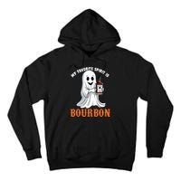 My Favorite Spirit Is Bourbon Funny Halloween Ghost Tall Hoodie