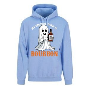 My Favorite Spirit Is Bourbon Funny Halloween Ghost Unisex Surf Hoodie