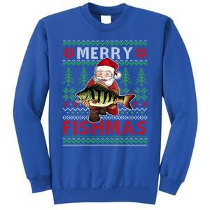 Merry Fishmas Santa Fishing Fishers Ugly Christmas Sweater Gift Sweatshirt