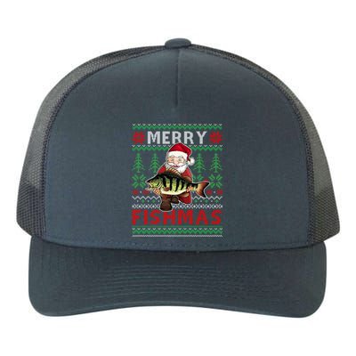 Merry Fishmas Santa Fishing Fishers Ugly Christmas Sweater Gift Yupoong Adult 5-Panel Trucker Hat