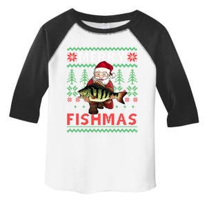 Merry Fishmas Santa Fishing Fishers Ugly Christmas Sweater Gift Toddler Fine Jersey T-Shirt