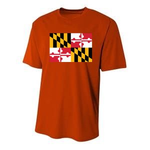 Maryland Flag State Pride Gifts Youth Performance Sprint T-Shirt