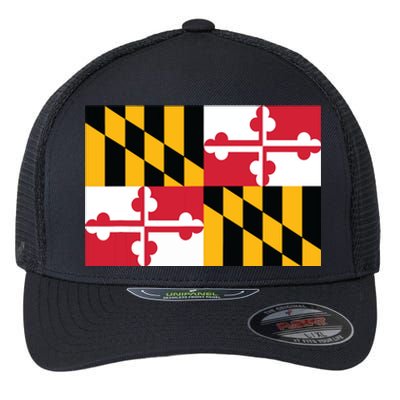 Maryland Flag State Pride Gifts Flexfit Unipanel Trucker Cap