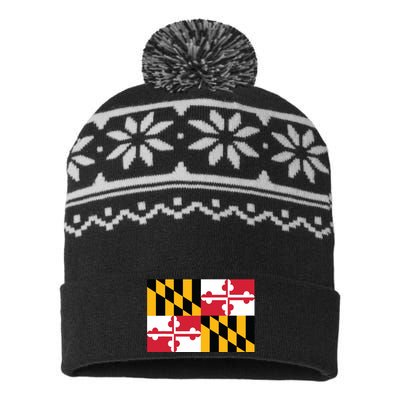 Maryland Flag State Pride Gifts USA-Made Snowflake Beanie