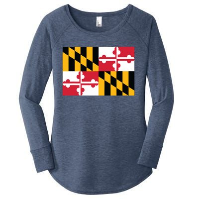 Maryland Flag State Pride Gifts Women's Perfect Tri Tunic Long Sleeve Shirt