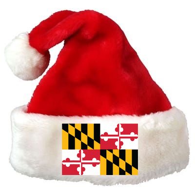 Maryland Flag State Pride Gifts Premium Christmas Santa Hat