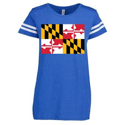 Maryland Flag State Pride Gifts Enza Ladies Jersey Football T-Shirt