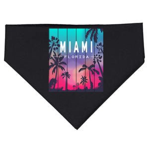 Miami Florida Sunset I Love Miami Beach Souvenir USA-Made Doggie Bandana