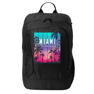 Miami Florida Sunset I Love Miami Beach Souvenir City Backpack