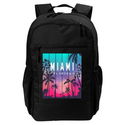 Miami Florida Sunset I Love Miami Beach Souvenir Daily Commute Backpack