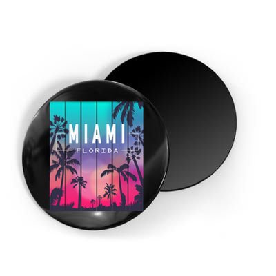 Miami Florida Sunset I Love Miami Beach Souvenir Magnet