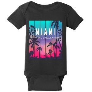 Miami Florida Sunset I Love Miami Beach Souvenir Baby Bodysuit