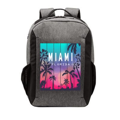 Miami Florida Sunset I Love Miami Beach Souvenir Vector Backpack