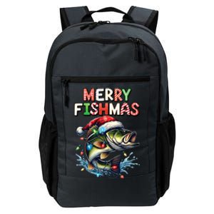 Merry Fishmas Santa Fishing Lovers Funny Fisherman Christmas Daily Commute Backpack