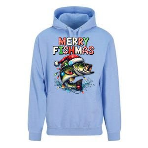 Merry Fishmas Santa Fishing Lovers Funny Fisherman Christmas Unisex Surf Hoodie