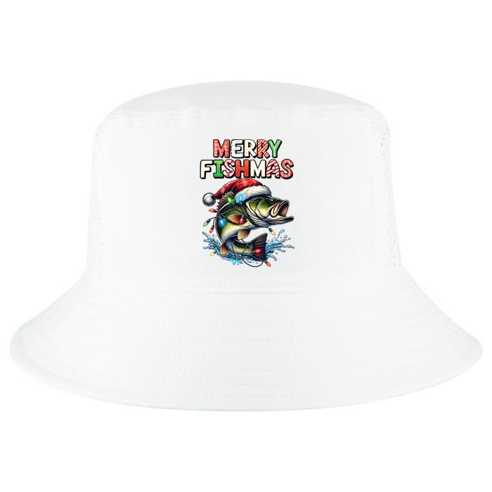 Merry Fishmas Santa Fishing Lovers Funny Fisherman Christmas Cool Comfort Performance Bucket Hat