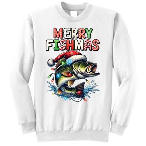 Merry Fishmas Santa Fishing Lovers Funny Fisherman Christmas Sweatshirt