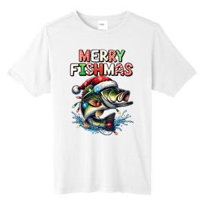 Merry Fishmas Santa Fishing Lovers Funny Fisherman Christmas Tall Fusion ChromaSoft Performance T-Shirt