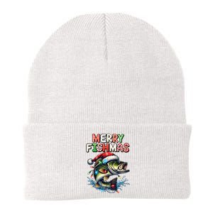 Merry Fishmas Santa Fishing Lovers Funny Fisherman Christmas Knit Cap Winter Beanie