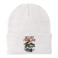 Merry Fishmas Santa Fishing Lovers Funny Fisherman Christmas Knit Cap Winter Beanie