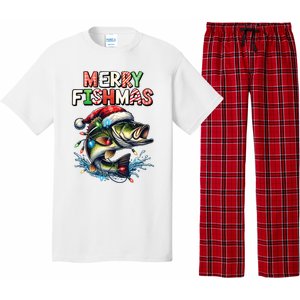 Merry Fishmas Santa Fishing Lovers Funny Fisherman Christmas Pajama Set