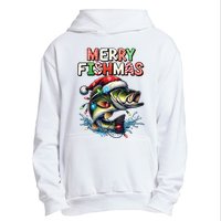 Merry Fishmas Santa Fishing Lovers Funny Fisherman Christmas Urban Pullover Hoodie