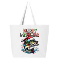 Merry Fishmas Santa Fishing Lovers Funny Fisherman Christmas 25L Jumbo Tote