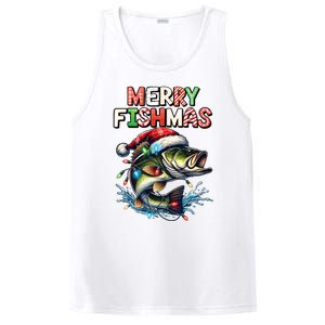 Merry Fishmas Santa Fishing Lovers Funny Fisherman Christmas PosiCharge Competitor Tank