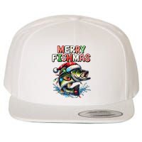 Merry Fishmas Santa Fishing Lovers Funny Fisherman Christmas Wool Snapback Cap