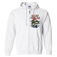 Merry Fishmas Santa Fishing Lovers Funny Fisherman Christmas Full Zip Hoodie