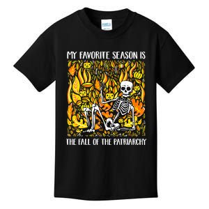 My Favorite Season Is Fall Of The Patriarchy Feminist Autumn Kids T-Shirt