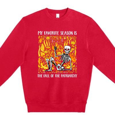 My Favorite Season Is Fall Of The Patriarchy Feminist Autumn Premium Crewneck Sweatshirt