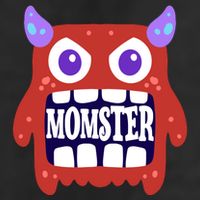 Momster Funny Spooky Halloween 7 Panel Mesh Trucker Snapback Hat