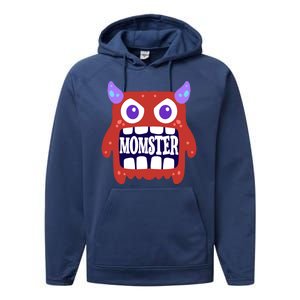 Momster Funny Spooky Halloween Performance Fleece Hoodie