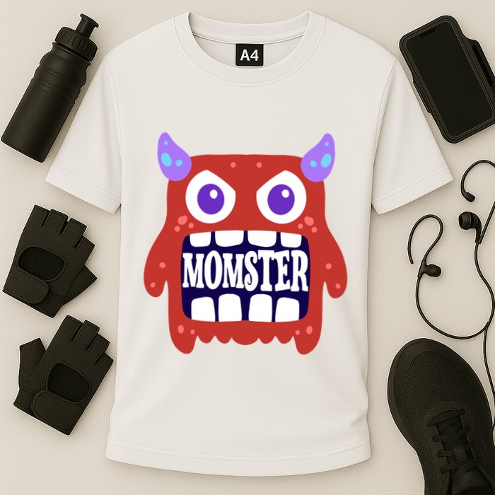 Momster Funny Spooky Halloween Cooling Performance Crew T-Shirt