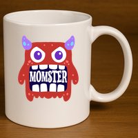 Momster Funny Spooky Halloween 11oz C Handle Ceramic Mug