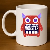 Momster Funny Spooky Halloween 11oz C Handle Ceramic Mug