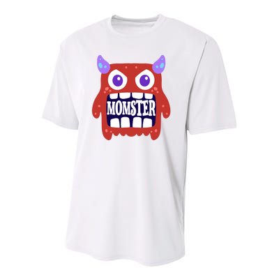 Momster Funny Spooky Halloween Youth Performance Sprint T-Shirt