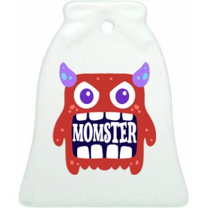 Momster Funny Spooky Halloween Ceramic Bell Ornament