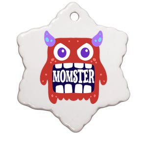 Momster Funny Spooky Halloween Ceramic Star Ornament