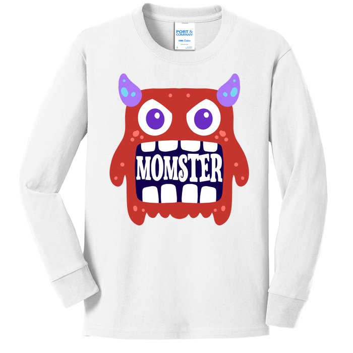 Momster Funny Spooky Halloween Kids Long Sleeve Shirt