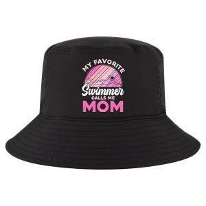 My Favorite Swimmer Calls Me Mom Mothers Day Retro Swimming Gift Cool Comfort Performance Bucket Hat