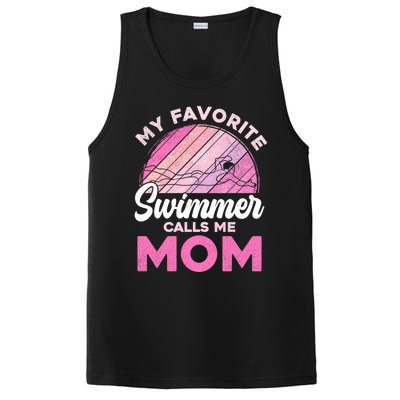 My Favorite Swimmer Calls Me Mom Mothers Day Retro Swimming Gift PosiCharge Competitor Tank