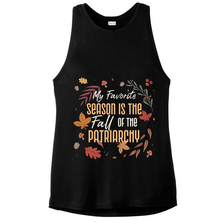 My Favorite Season Is The Fall Of The Patriarchy Feminist Ladies PosiCharge Tri-Blend Wicking Tank