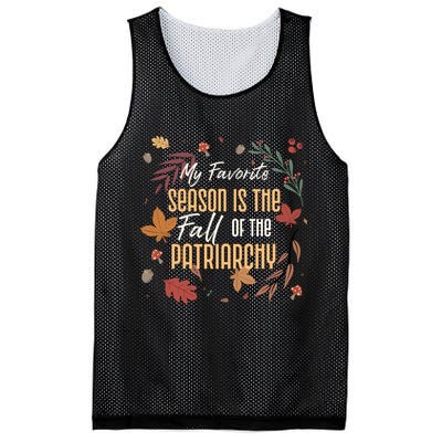My Favorite Season Is The Fall Of The Patriarchy Feminist Mesh Reversible Basketball Jersey Tank
