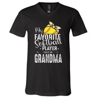 My Favorite Softball Player Calls Me Grandma V-Neck T-Shirt